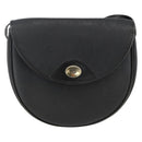 Christian Dior Honeycomb Canvas Shoulder Bag PVC Leather Black Gold Auth ka3429-2