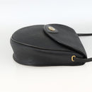 Christian Dior Honeycomb Canvas Shoulder Bag PVC Leather Black Gold Auth ka3429-5