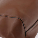 PRADA Hand Bag Leather 2way Brown Gold Auth ka3430A-14