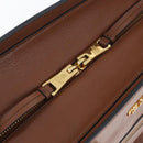 PRADA Hand Bag Leather 2way Brown Gold Auth ka3430A-18