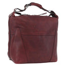 LOUIS VUITTON Cuir Bequia Grimo Boston Bag Bordeaux LV Auth ka3433-1