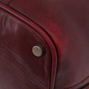 LOUIS VUITTON Cuir Bequia Grimo Boston Bag Bordeaux LV Auth ka3433-15