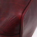 LOUIS VUITTON Cuir Bequia Grimo Boston Bag Bordeaux LV Auth ka3433-16