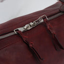 LOUIS VUITTON Cuir Bequia Grimo Boston Bag Bordeaux LV Auth ka3433-18