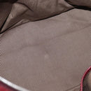 LOUIS VUITTON Cuir Bequia Grimo Boston Bag Bordeaux LV Auth ka3433-10