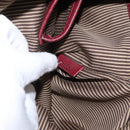 LOUIS VUITTON Cuir Bequia Grimo Boston Bag Bordeaux LV Auth ka3433-12