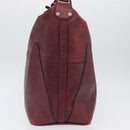 LOUIS VUITTON Cuir Bequia Grimo Boston Bag Bordeaux LV Auth ka3433-3