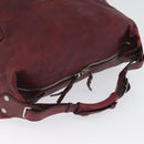 LOUIS VUITTON Cuir Bequia Grimo Boston Bag Bordeaux LV Auth ka3433-7