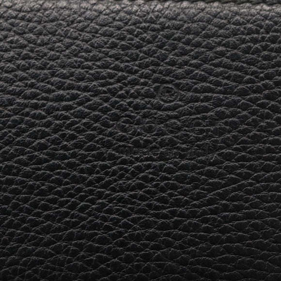 GUCCI Shoulder Bag Leather Black Silver 394915 Auth ka3437