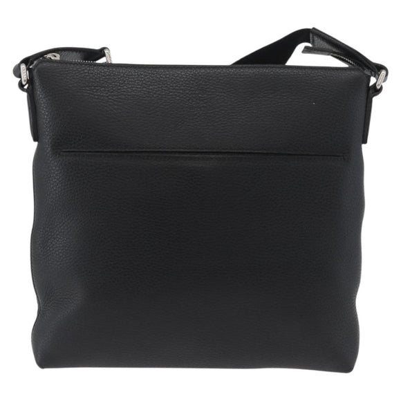GUCCI Shoulder Bag Leather Black Silver 394915 Auth ka3437