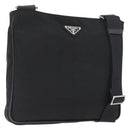 PRADA Shoulder Bag Nylon Black Silver Auth ka3438A-1