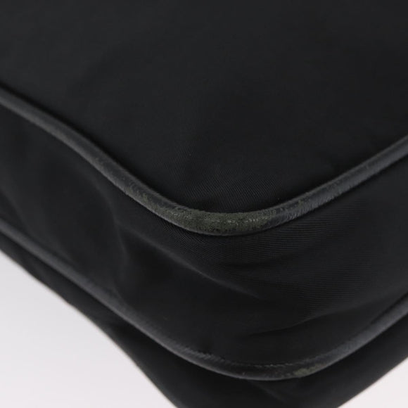 PRADA Shoulder Bag Nylon Black Silver Auth ka3438A