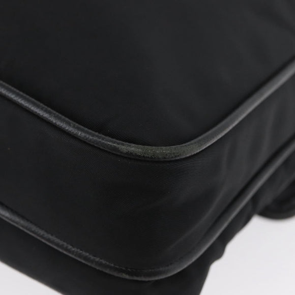 PRADA Shoulder Bag Nylon Black Silver Auth ka3438A