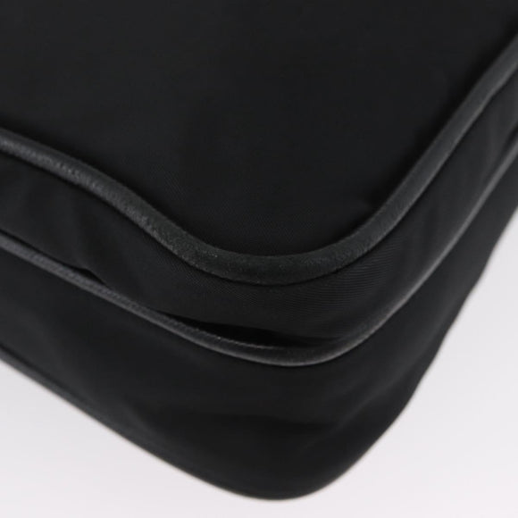 PRADA Shoulder Bag Nylon Black Silver Auth ka3438A