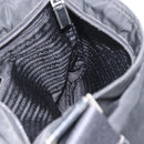 PRADA Shoulder Bag Nylon Black Silver Auth ka3438A-19