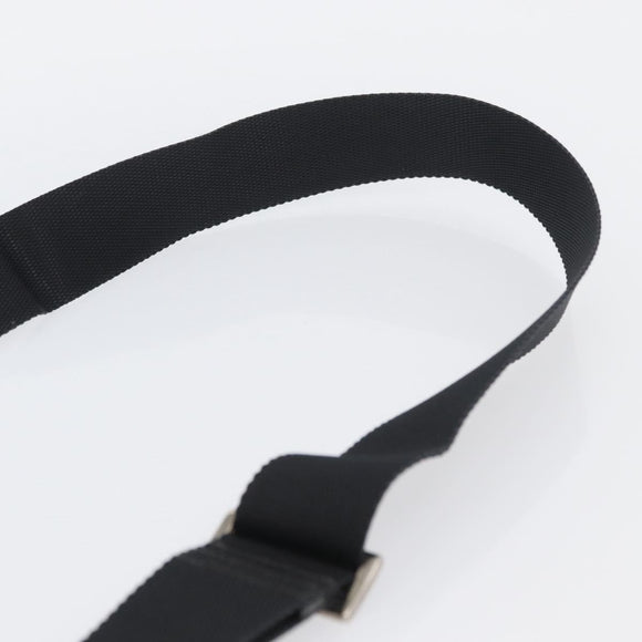 PRADA Shoulder Bag Nylon Black Silver Auth ka3438A