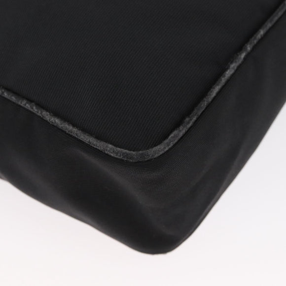 FENDI Hand Bag Nylon 2way Black Silver Auth ka3439
