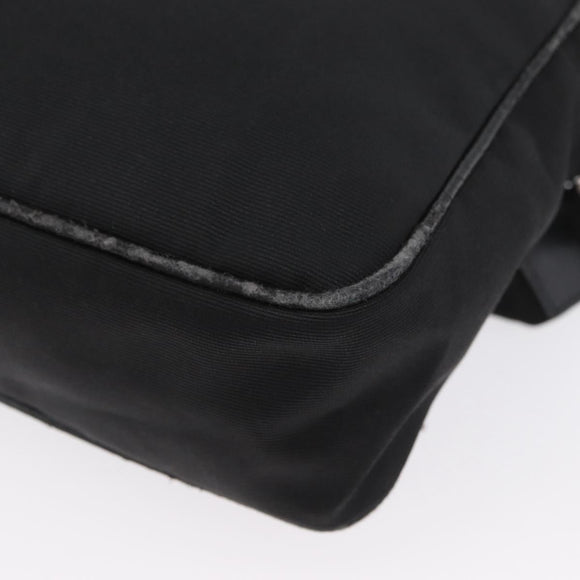 FENDI Hand Bag Nylon 2way Black Silver Auth ka3439