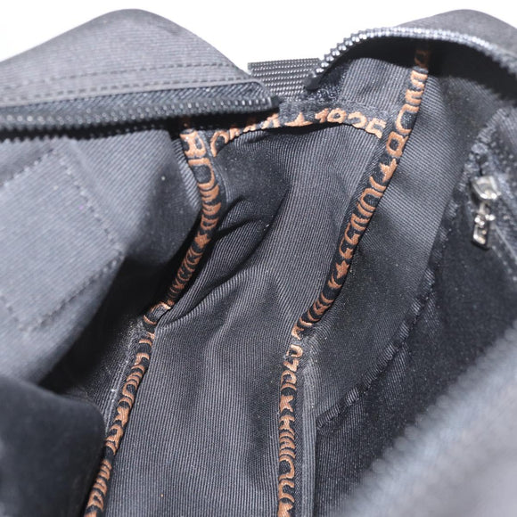 FENDI Hand Bag Nylon 2way Black Silver Auth ka3439