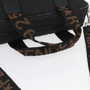 FENDI Hand Bag Nylon 2way Black Silver Auth ka3439-7
