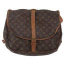 LOUIS VUITTON Monogram Saumur 35 Shoulder Bag M42254 LV Auth ka344-13