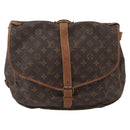 LOUIS VUITTON Monogram Saumur 35 Shoulder Bag M42254 LV Auth ka344-2