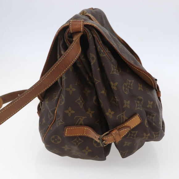 LOUIS VUITTON Monogram Saumur 35 Shoulder Bag M42254 LV Auth ka344