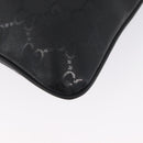 GUCCI GG Implementation Shoulder Bag PVC Black Silver 201446 Auth ka3440-11