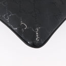 GUCCI GG Implementation Shoulder Bag PVC Black Silver 201446 Auth ka3440-12