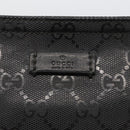 GUCCI GG Implementation Shoulder Bag PVC Black Silver 201446 Auth ka3440-14