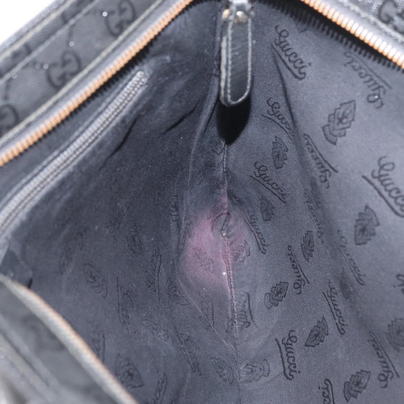 GUCCI GG Implementation Shoulder Bag PVC Black Silver 201446 Auth ka3440