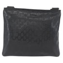 GUCCI GG Implementation Shoulder Bag PVC Black Silver 201446 Auth ka3440-2