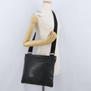 GUCCI GG Implementation Shoulder Bag PVC Black Silver 201446 Auth ka3440-23