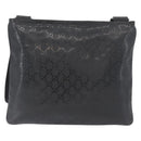 GUCCI GG Implementation Shoulder Bag PVC Black Silver 201446 Auth ka3440-3