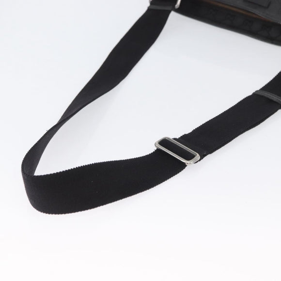 GUCCI GG Implementation Shoulder Bag PVC Black Silver 201446 Auth ka3440