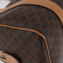 CELINE Macadam Canvas Hand Bag PVC Leather Brown Gold Auth ka3443-10