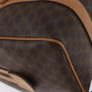 CELINE Macadam Canvas Hand Bag PVC Leather Brown Gold Auth ka3443-12