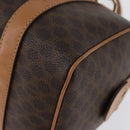 CELINE Macadam Canvas Hand Bag PVC Leather Brown Gold Auth ka3443-13