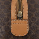 CELINE Macadam Canvas Hand Bag PVC Leather Brown Gold Auth ka3443-14
