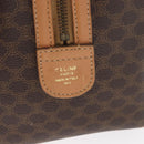 CELINE Macadam Canvas Hand Bag PVC Leather Brown Gold Auth ka3443-16