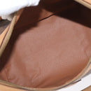 CELINE Macadam Canvas Hand Bag PVC Leather Brown Gold Auth ka3443-17