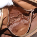 CELINE Macadam Canvas Hand Bag PVC Leather Brown Gold Auth ka3443-21