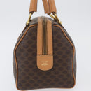 CELINE Macadam Canvas Hand Bag PVC Leather Brown Gold Auth ka3443-4