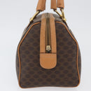 CELINE Macadam Canvas Hand Bag PVC Leather Brown Gold Auth ka3443-5