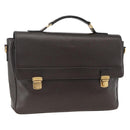 Salvatore Ferragamo Hand Bag Leather Brown Gold Auth ka3448-1