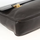 Salvatore Ferragamo Hand Bag Leather Brown Gold Auth ka3448-14