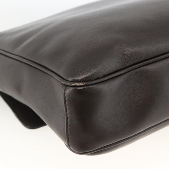 Salvatore Ferragamo Hand Bag Leather Brown Gold Auth ka3448