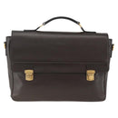 Salvatore Ferragamo Hand Bag Leather Brown Gold Auth ka3448-13