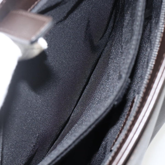 Salvatore Ferragamo Hand Bag Leather Brown Gold Auth ka3448