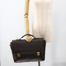 Salvatore Ferragamo Hand Bag Leather Brown Gold Auth ka3448-23